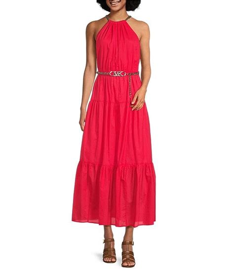 michael kors chain belt halter dress|michael kors belt size chart.